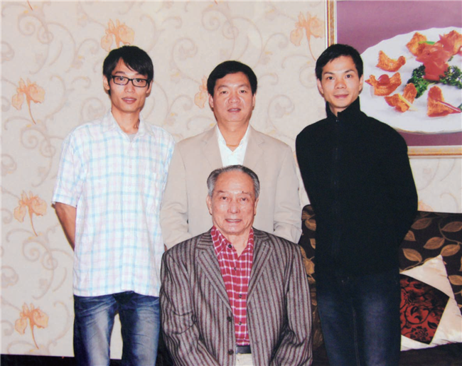陳卓林與師傅羅家寶、師弟李江林、劉建科合影